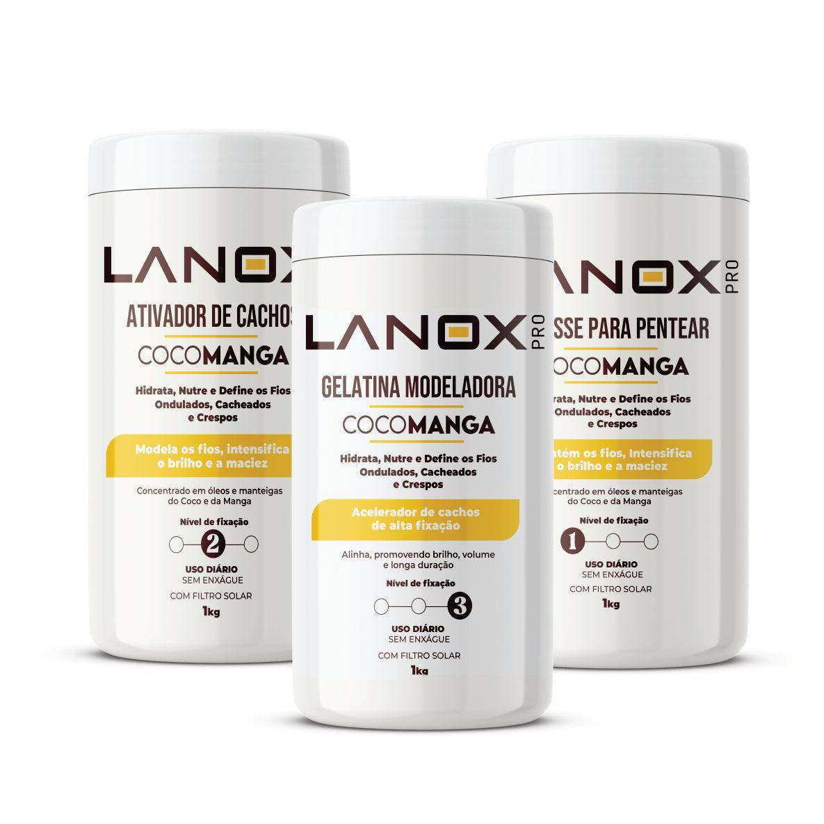 Kit 3 finalizadores CocoManga Lanox - Trihair Cosméticos